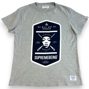 Supreme Being Mens Large Shirt Gray Heather 100% Cotton